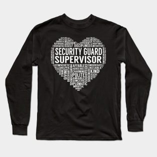 Security Guard Supervisor Heart Long Sleeve T-Shirt